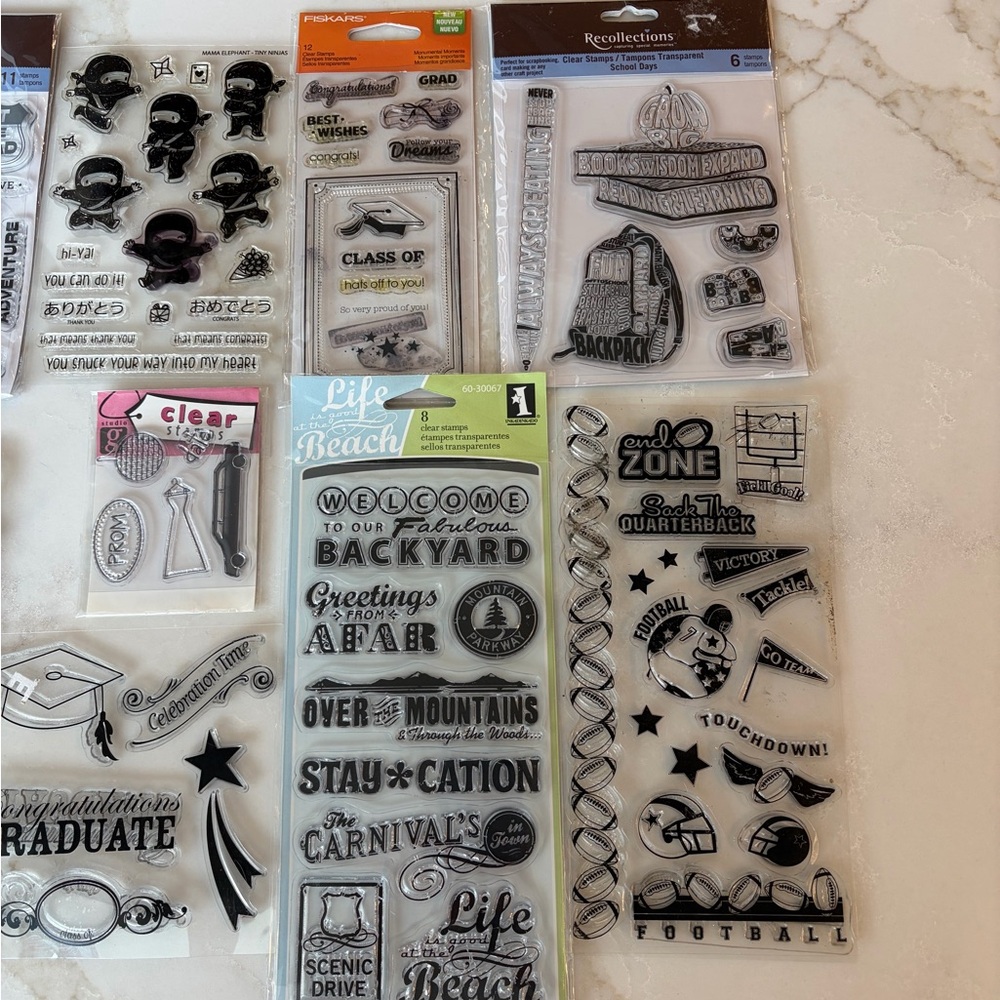 Assorted kids- School Clear Stamps Set - Picture 3 of 6